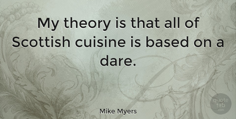 Mike Myers Quote About Funny, Witty, Humorous: My Theory Is That All...