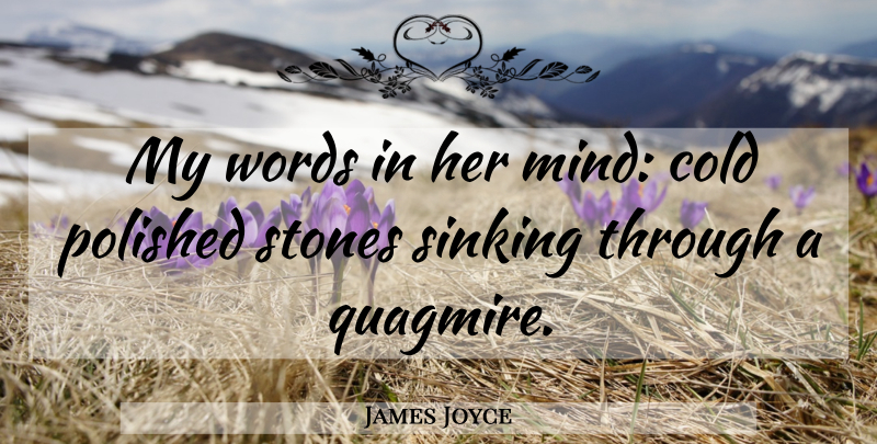 James Joyce Quote About Mind, Stones, Quagmire: My Words In Her Mind...