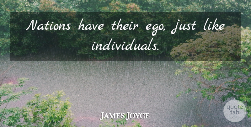 James Joyce Quote About Ego, Individual, Nations: Nations Have Their Ego Just...