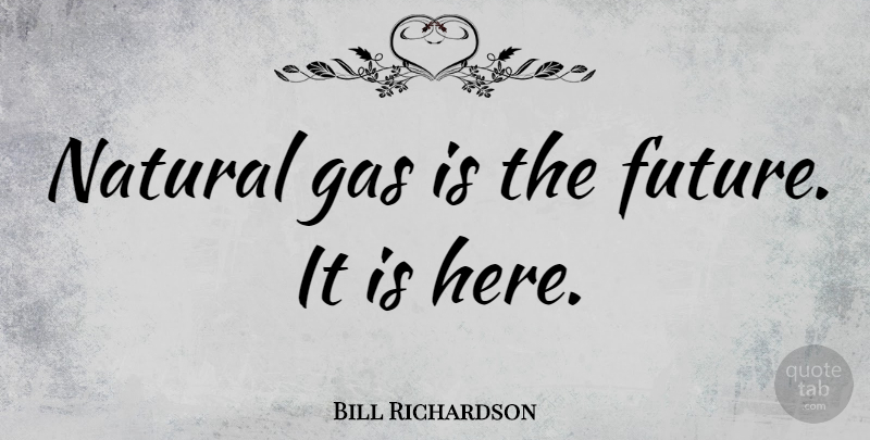 Bill Richardson Quote About Natural, Gas, Natural Gas: Natural Gas Is The Future...