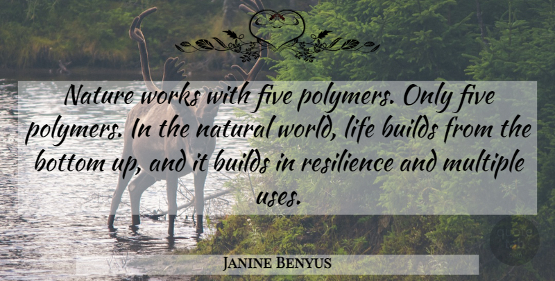 Janine Benyus Quote About Resilience, Use, World: Nature Works With Five Polymers...