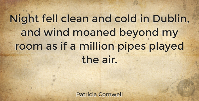 Patricia Cornwell Quote About Night, Air, Wind: Night Fell Clean And Cold...