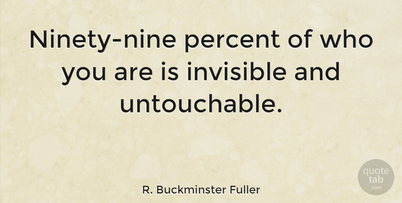 R. Buckminster Fuller Quote About Mind: Ninety Nine Percent Of Who...
