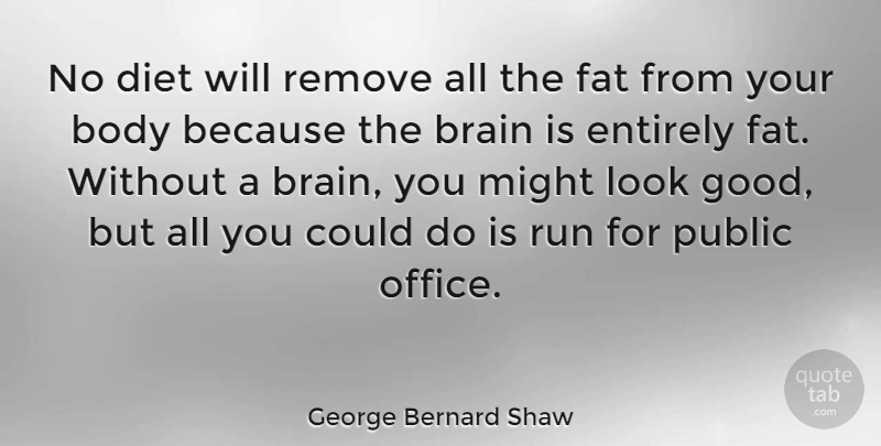 George Bernard Shaw Quote About Running, Loss, Office: No Diet Will Remove All...