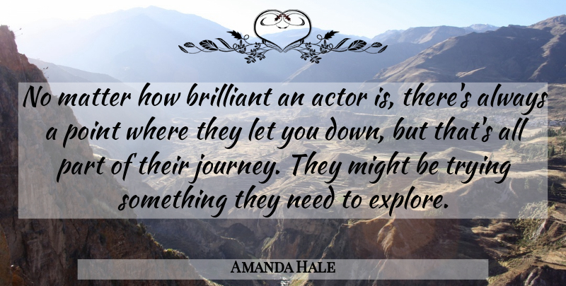 Amanda Hale Quote About Brilliant, Might, Trying: No Matter How Brilliant An...