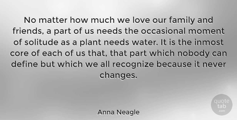 Anna Neagle Quote About Water, Solitude, Family And Friends: No Matter How Much We...