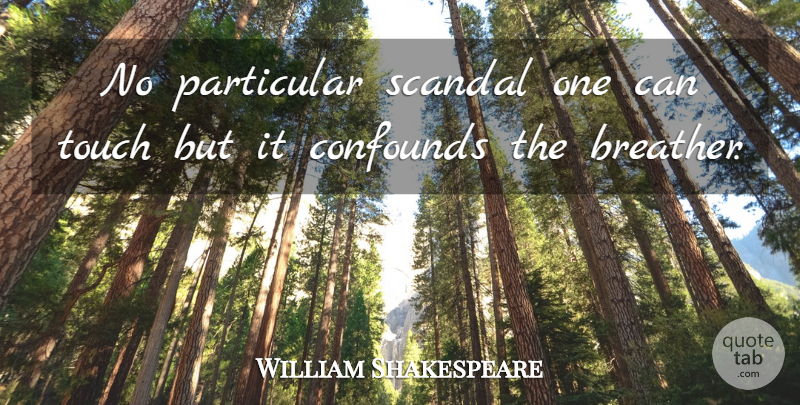 William Shakespeare Quote About Scandal, Particular: No Particular Scandal One Can...