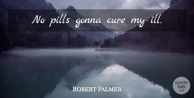 Robert Palmer Quote About Alcohol, Drug, Pills: No Pills Gonna Cure My...