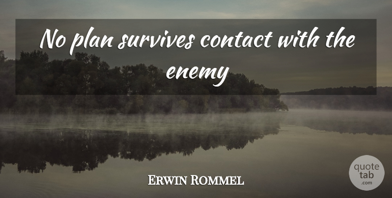 Erwin Rommel Quote About Enemy, War Plans, Call Of Duty: No Plan Survives Contact With...