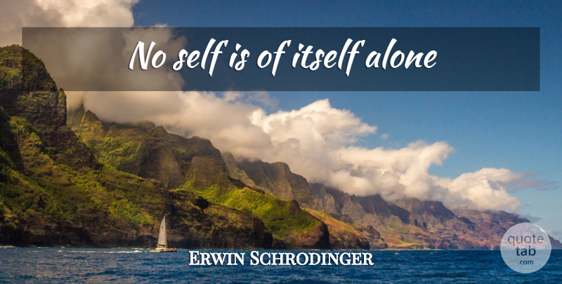 Erwin Schrodinger Quote About Spiritual, Self: No Self Is Of Itself...