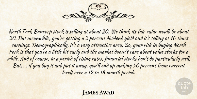 James Awad Quote About Attractive, Bit, Buying, Care, Current: North Fork Bancorp Stock Is...