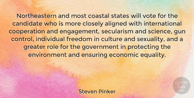 Steven Pinker Quote About Gun, Government, Culture: Northeastern And Most Coastal States...
