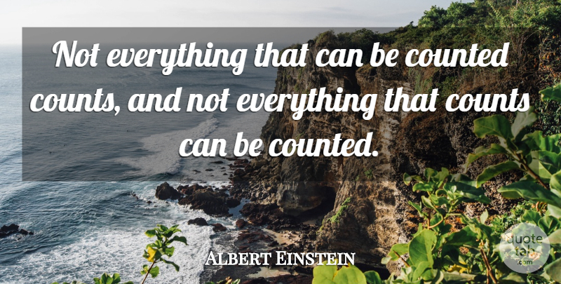 Albert Einstein Quote About Counted, Counts, German Physicist: Not Everything That Can Be...