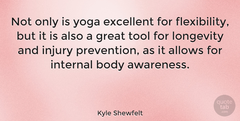 Kyle Shewfelt Quote About Yoga, Prevention, Body: Not Only Is Yoga Excellent...