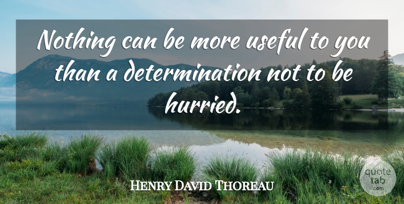 Henry David Thoreau Quote About Time, Determination: Nothing Can Be More Useful...