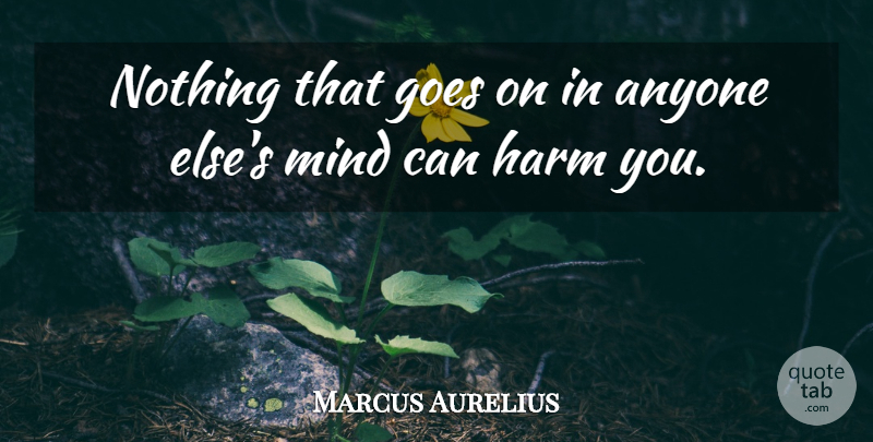 Marcus Aurelius Quote About Mind, Criticism, Goes On: Nothing That Goes On In...