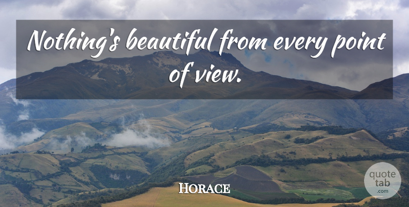 Horace Quote About Beautiful, Views, Atheism: Nothings Beautiful From Every Point...
