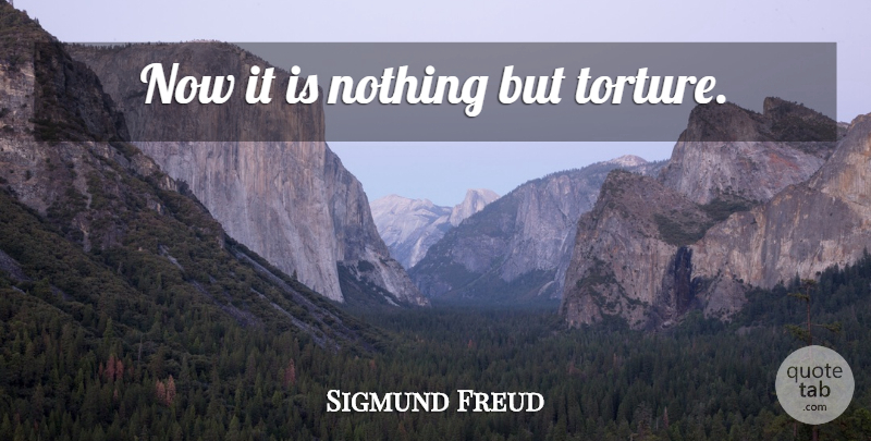 Sigmund Freud Quote About Torture, Last Words: Now It Is Nothing But...