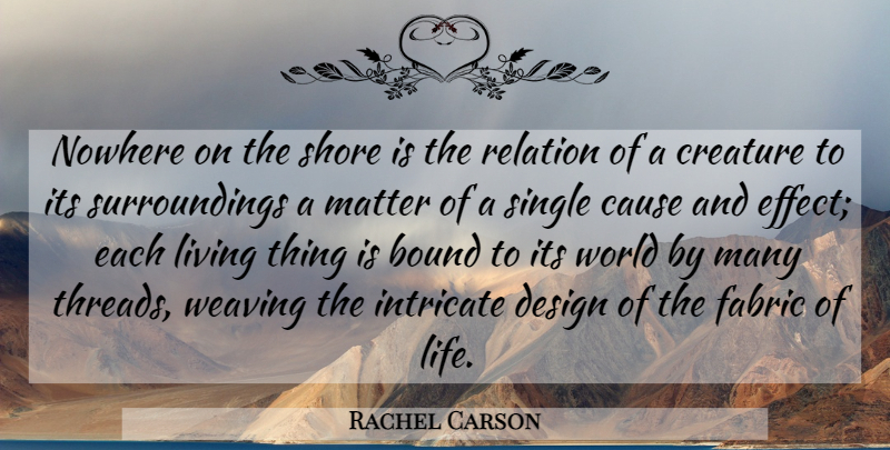 Rachel Carson Quote About Ocean, Fabric Of Life, Design: Nowhere On The Shore Is...