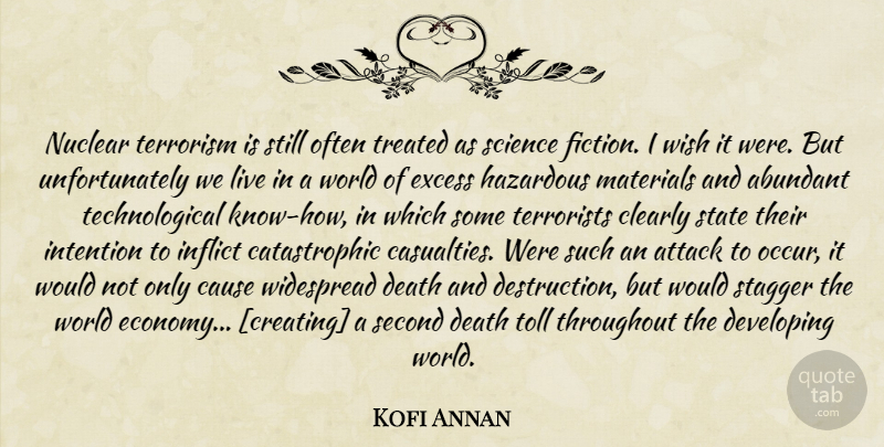 Kofi Annan Quote About Nuclear Terrorism, Creating, Wish: Nuclear Terrorism Is Still Often...