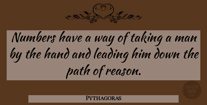 Pythagoras Quote About Men, Numbers, Hands: Numbers Have A Way Of...