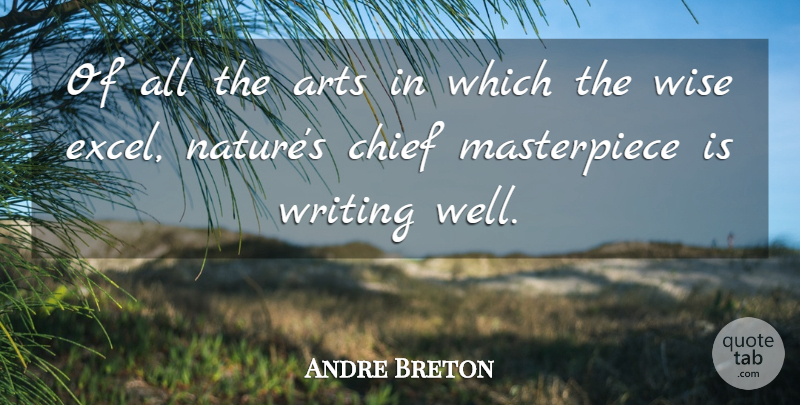 Andre Breton Quote About Arts, Chief, Wise: Of All The Arts In...