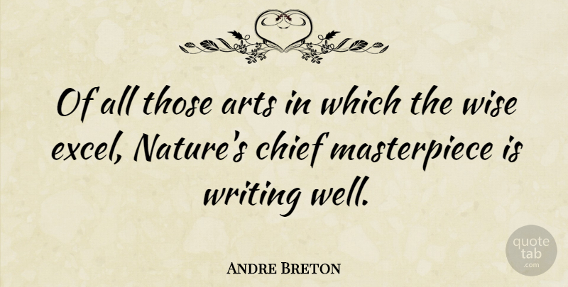 Andre Breton Quote About Wise, Art, Nature: Of All Those Arts In...