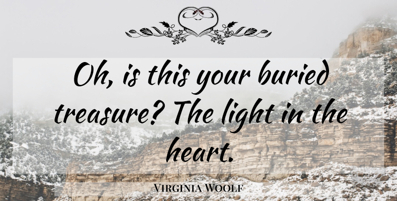 Virginia Woolf Quote About Heart, Light, Treasure: Oh Is This Your Buried...