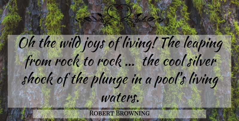 Robert Browning Quote About Rocks, Water, Joy: Oh The Wild Joys Of...