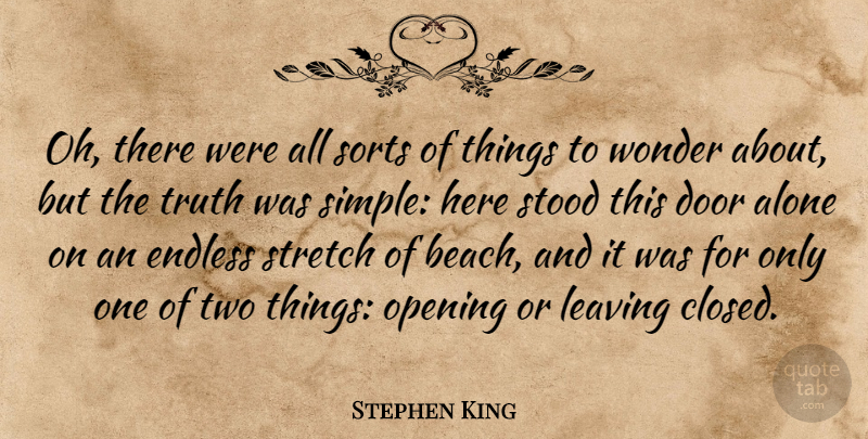 Stephen King Quote About Beach, Simple, Doors: Oh There Were All Sorts...