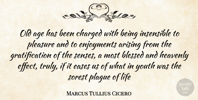 Marcus Tullius Cicero Quote About Age, Age And Aging, Arising, Blessed, Charged: Old Age Has Been Charged...