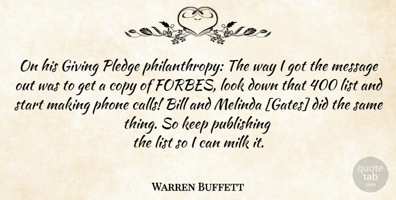 Warren Buffett Quote About Phones, Giving, Looks: On His Giving Pledge Philanthropy...