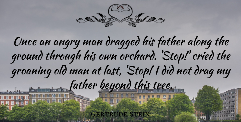 Gertrude Stein Quote About Father, Men, Angry Man: Once An Angry Man Dragged...