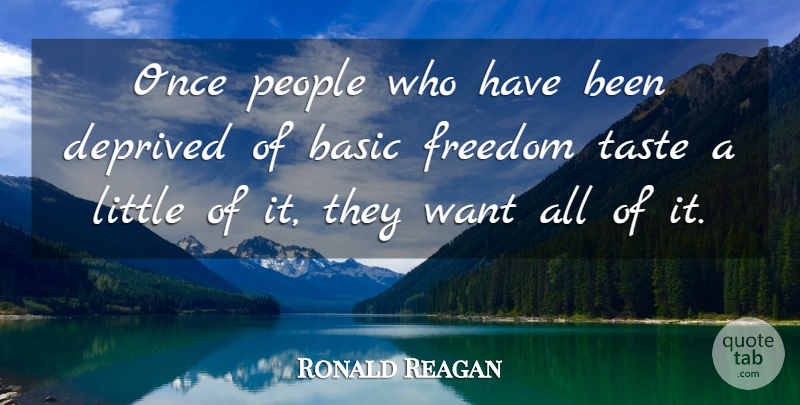 Ronald Reagan Quote About Freedom, People, Liberty: Once People Who Have Been...