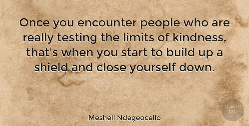 Meshell Ndegeocello Quote About Kindness, People, Encounters: Once You Encounter People Who...
