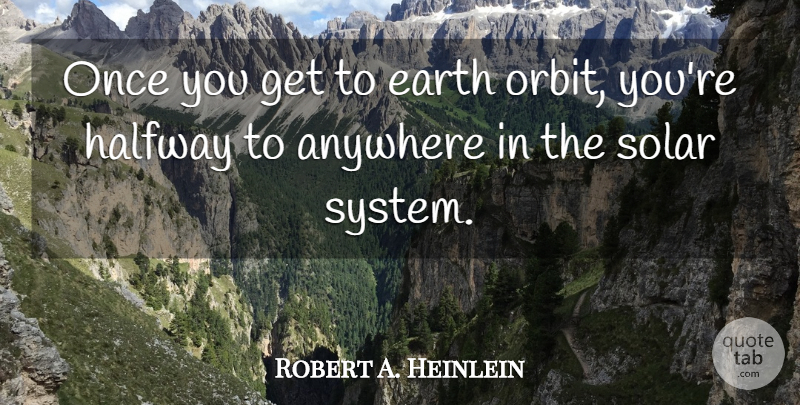 Robert A. Heinlein Quote About Earth, Orbit, Solar System: Once You Get To Earth...