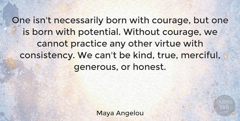Maya Angelou Quote About Inspirational, Strength, Inspiring: One Isnt Necessarily Born With...