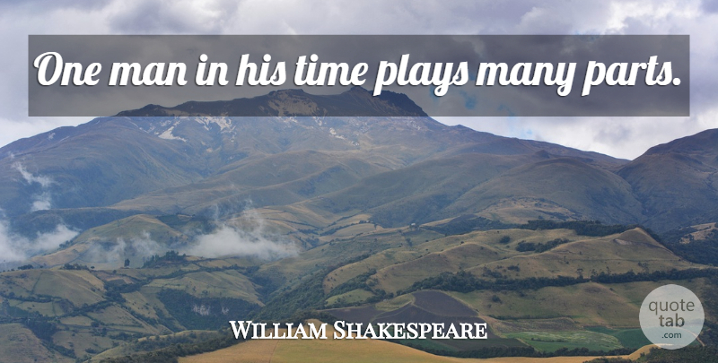 William Shakespeare Quote About Birthday, Character, Men: One Man In His Time...
