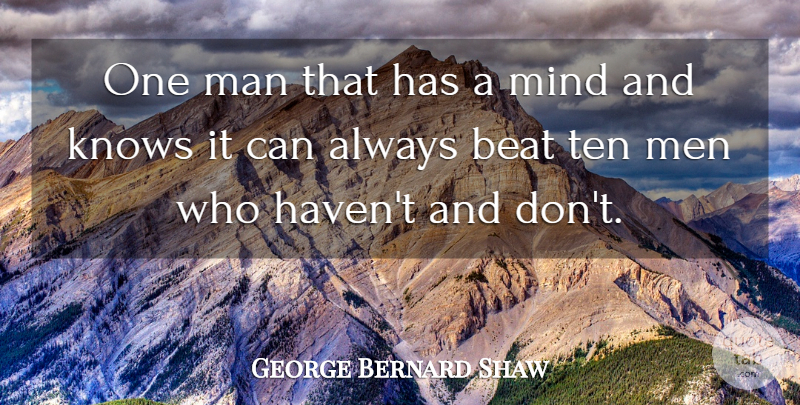 George Bernard Shaw Quote About Inspirational, Wise, Men: One Man That Has A...