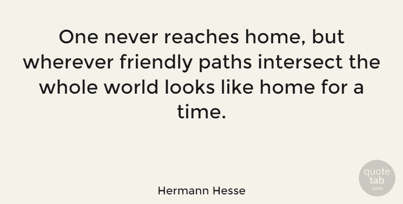 Hermann Hesse Quote About Time, Home, House: One Never Reaches Home But...