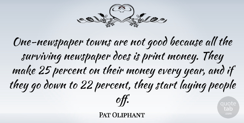 Pat Oliphant Quote About Years, People, Towns: One Newspaper Towns Are Not...