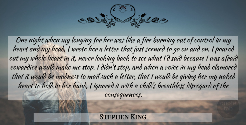 Stephen King Quote About Love, Dream, Children: One Night When My Longing...