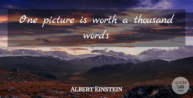 Albert Einstein Quote About Inspiration, Picture Is Worth A Thousand Words, Thousand: One Picture Is Worth A...