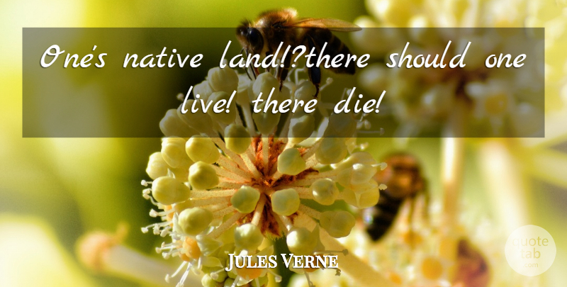 Jules Verne Quote About Land, Should, Native: Ones Native Landthere Should One...