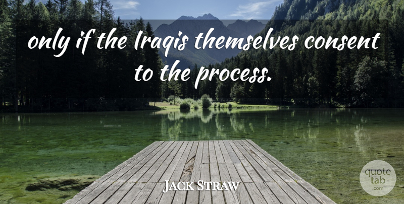 Jack Straw Quote About Consent, Iraqis, Themselves: Only If The Iraqis Themselves...