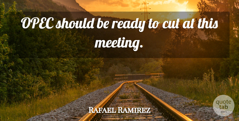 Rafael Ramirez Quote About Cut, Ready: Opec Should Be Ready To...