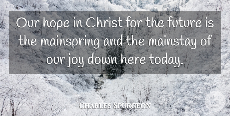 Charles Spurgeon Quote About Joy, Today, Christ: Our Hope In Christ For...