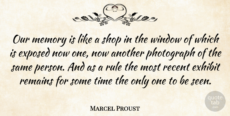 Marcel Proust Quote About Memories, Window, Photograph: Our Memory Is Like A...