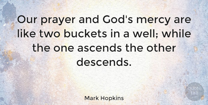 Mark Hopkins Quote About Prayer, Mercy Of God, Grace And Mercy: Our Prayer And Gods Mercy...