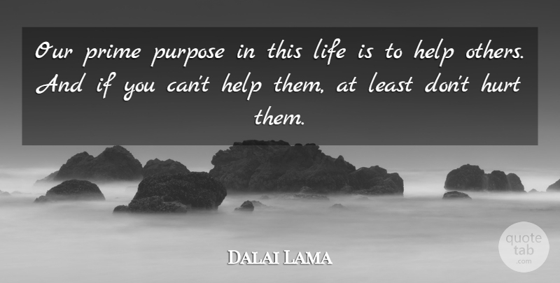 Dalai Lama Quote About Inspirational, Life, Motivational: Our Prime Purpose In This...